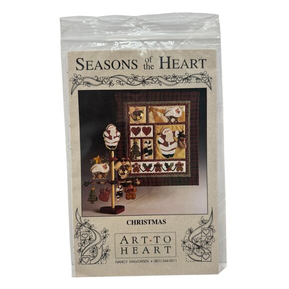 Vintage Seasons of the Heart Christmas Wall Quilt Pattern Art To Heart 1994 - Picture 1 of 2